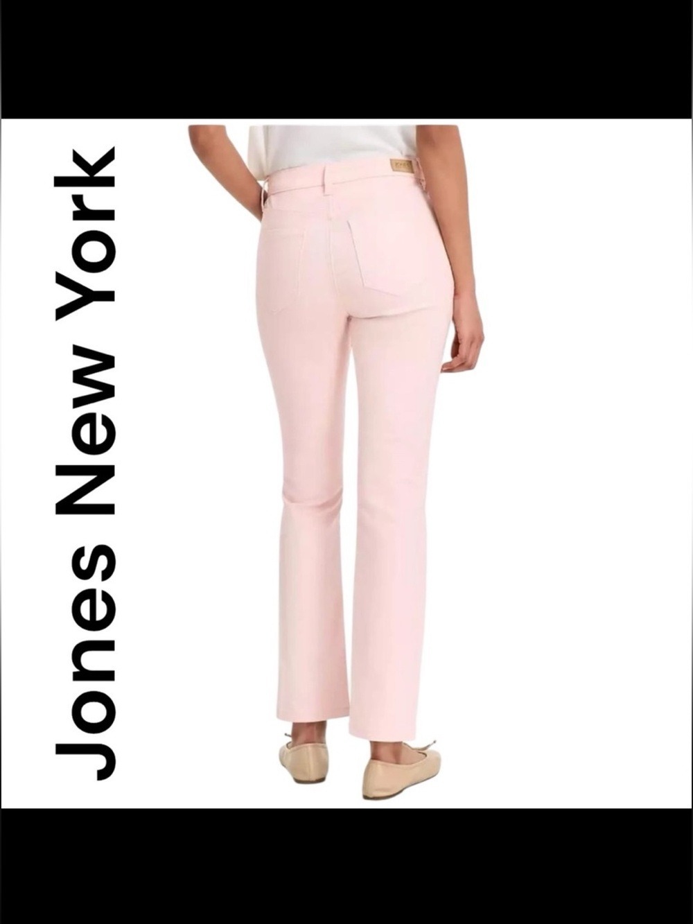 Jones New York-NWT pale pink ‘Lexington ankle’ denim jeans. Size 16 Control top!